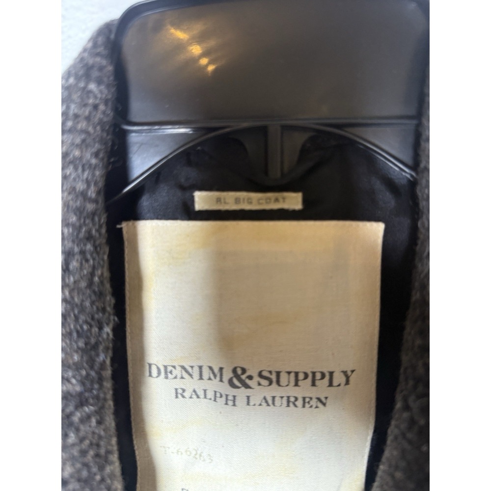 Ralph Lauren Denim & Supply Gray Tweed Wool Double Breasted Pea Coat Womens LG - Picture 6 of 11